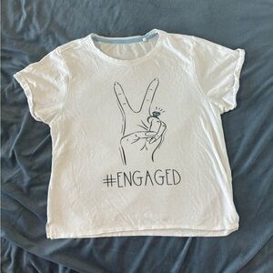 Miss to Mrs #Engaged Shirt. Size: M